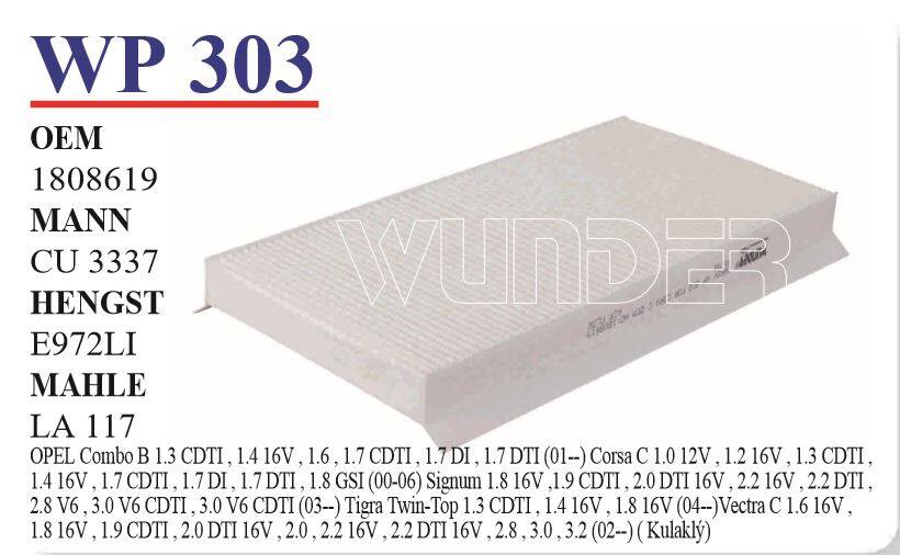 1808619 Opel Corsa C Polen Klima Filtre - 1