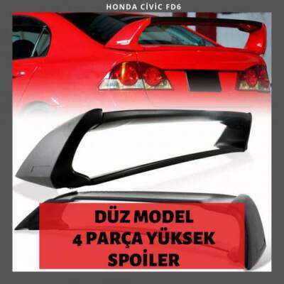 4 Parça Yüksek Spoiler Honda Fd6 Rr Cruze Sedan - 2
