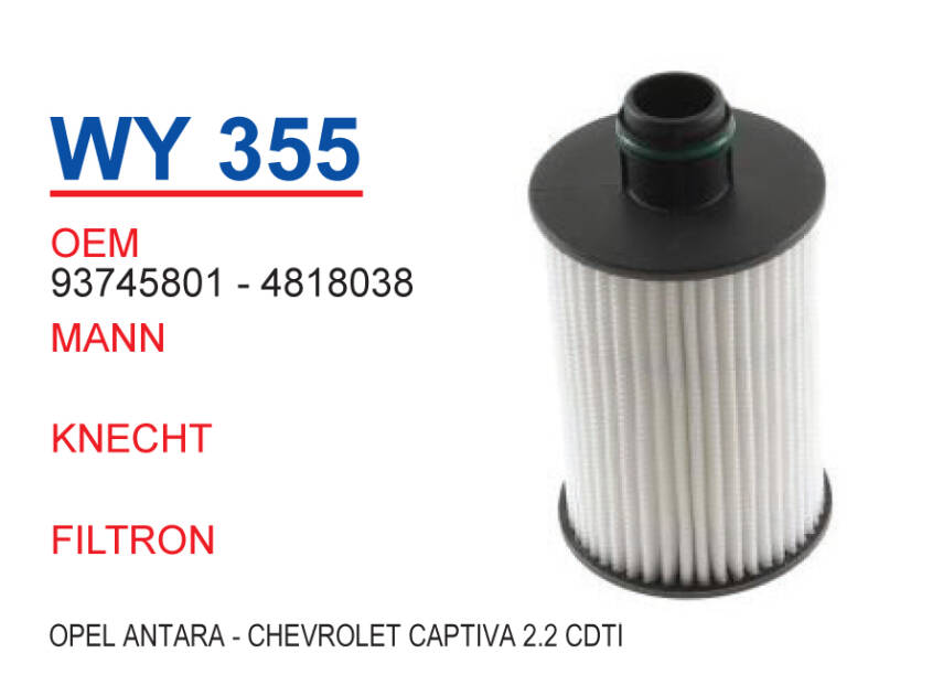 4818038 Opel Antara Chevrolet Captiva 2.2 Yağ Filitresi - 1