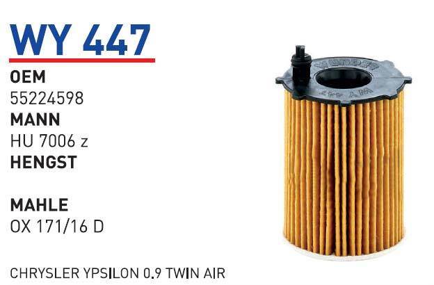 55224598 Fiat 500 Ml Yağ Filtresi Wunder - 1