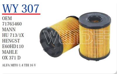 5650342 Opel Corsa C Dti Tırnaklı Dizel Yağ Filtresi Wunder - 1