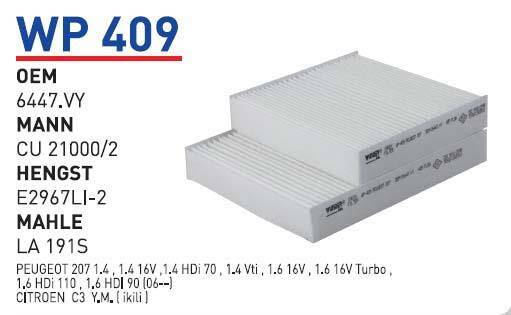 6447.Vy Peugeot 207 Cıtroen C3 Ym Klima Filitresi Wunder - 1