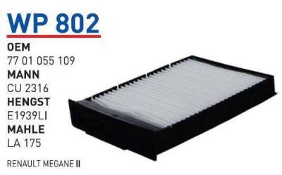 77701055110 Renault Megane Iı Klima Filitresi Wunder - WUNDER