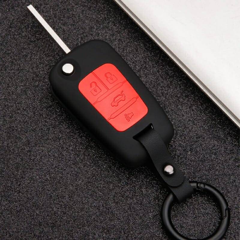 Anahtar Kılıfı Kabı Lüx Deri Anahtarlıkiçinde Ful Set Opel Chevrolet Mavi - 3