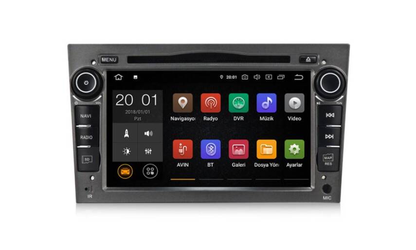 Android 10.0 Mtk 8227 2+16G Opel (Gri) Corsa D/E Multimedya Navimex - 1