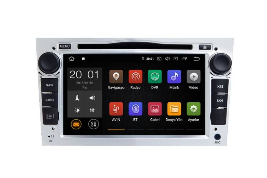 Android 10.0 Mtk 8227 2+16G Opel (Gümüş) Corsa D/E Multimedya Navimex - 1