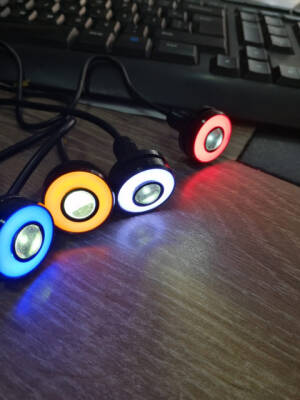 Angel Halkalı Kartal Gözü Ayna Altı Çift Devre Led Takım 1 Çift - 6