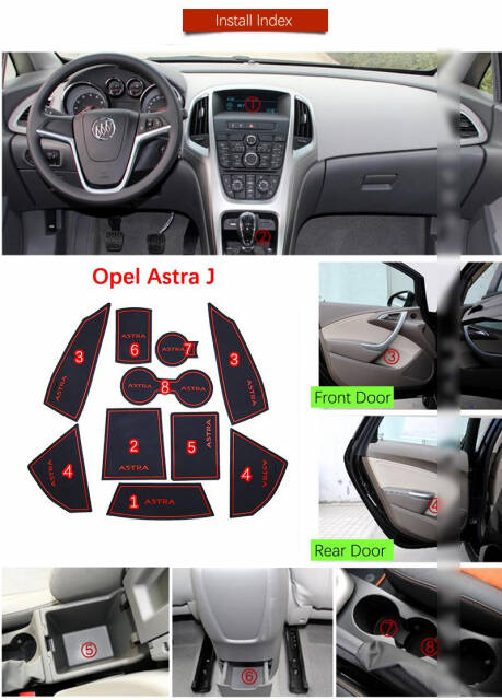 Astra J Kapı İçi Pad Takımı Kırmızı - 2