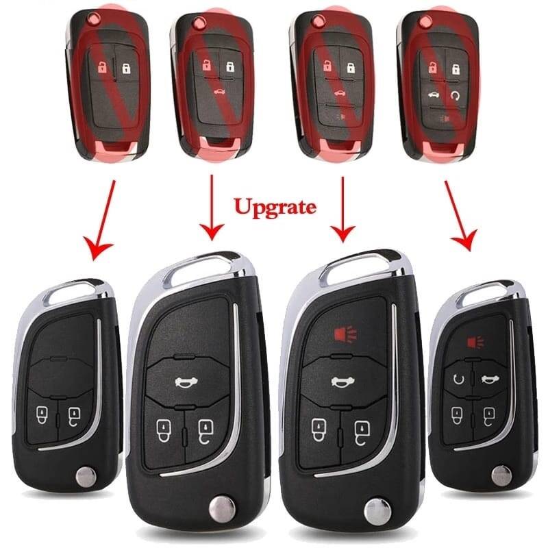 Aveo Cruze Kromlu Yeni Tip Anahtar Kabı Hb 2 Buton - 1