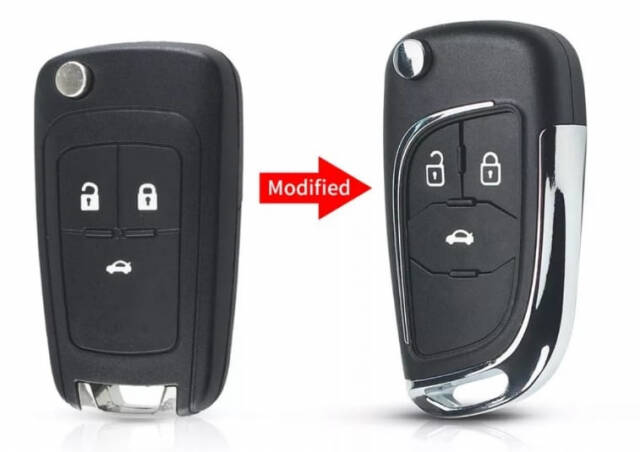 Aveo Cruze Kromlu Yeni Tip Anahtar Kabı Sedan 3 Buton - 2