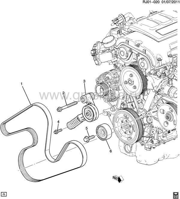 Aveo T300 Cruze Astra Mokka Trax V Kayış Rulmanı Avare Bilyası - 3