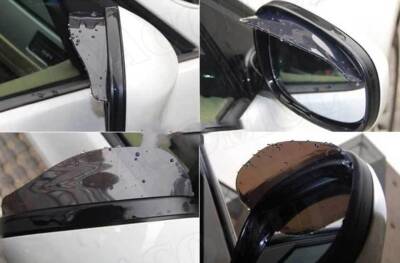 Ayna Şapkası Yağmurluk Dikiz Aynası Takım Şefaf - 12