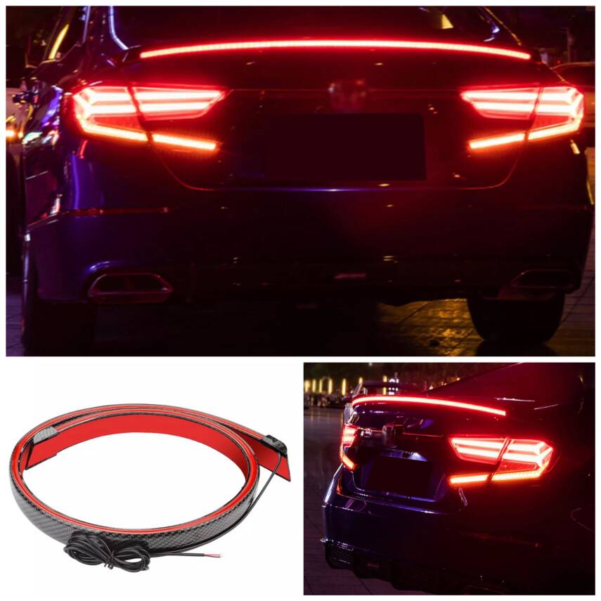 Bagaj Üstü Spoiler Neon Led Işıklı Flexi Karbon - 1