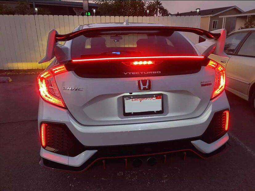 Bagaj Üstü Spoiler Neon Led Işıklı Flexi Karbon - 6