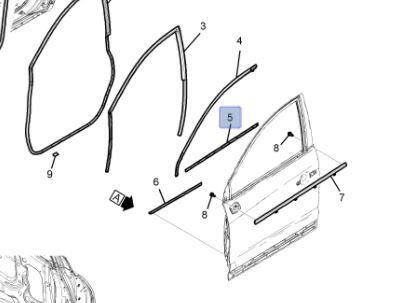 Cam Sıyırıcı Kapı Fitili Ön Sol Captiva - 1