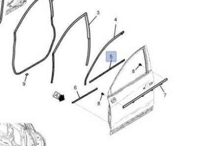 Cam Sıyırıcı Kapı Fitili Ön Sol Captiva - GM