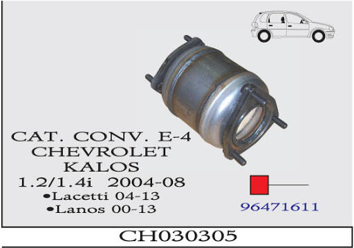 Chevrolet Kalos Aveo Lanos Katalitik Konvektör 1.4 Motor 1.2 - 1