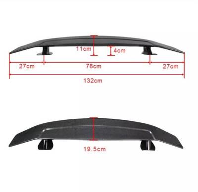Corolla Yüksek Spoiler 7D Karbon Desenli Boya İstemez - 2