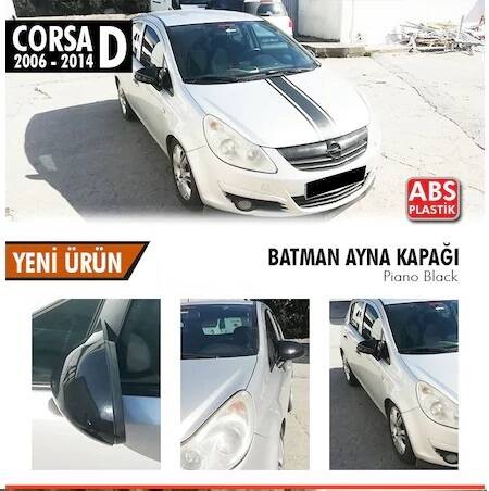 Corsa D 2006-2014 Batman Ayna Kapak Piano Black Yarasa Ayna Kapağı - 1