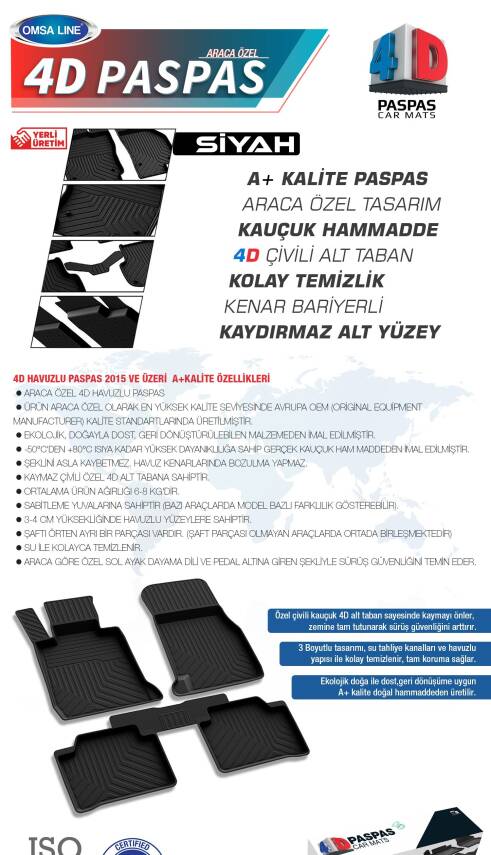 Cruze 4D Havuzlu Paspas Omsa - 3