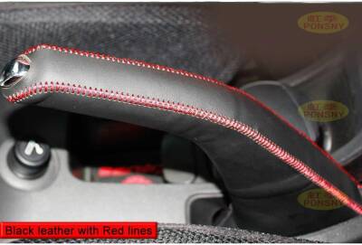 Cruze El Fren Kolu Deri Kaplama Kırmızı Dikişli - UMT AUTO PARTS