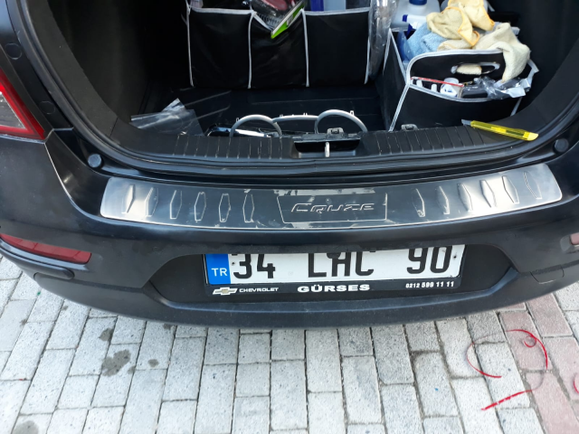 Cruze Hb Arka Tampon Üstü Koruma Bandı Krom - 1