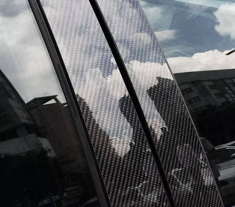 Cruze Sedan Kapı Direk Arka Üçgen Karbon Kaplama Set - 3