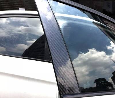 Cruze Sedan Kapı Direk Arka Üçgen Karbon Kaplama Set - 5