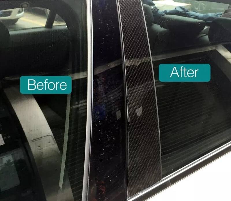 Cruze Sedan Kapı Direk Arka Üçgen Karbon Kaplama Set - 8