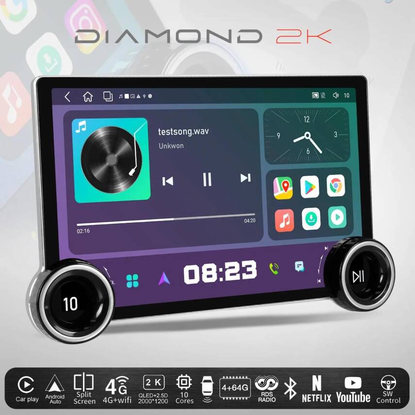 Diamond 11.5 inç Multimedya 4/64 Bellek Geri Görüş Carplay (çerçevesiz) - 2