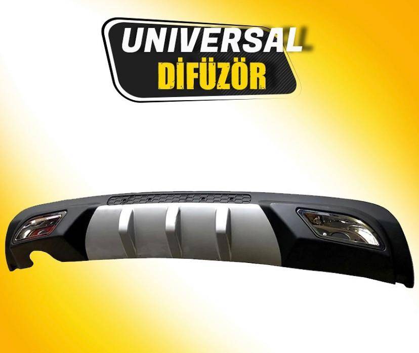 Difüzör 2 Çıkış Eksoz Üniversal Gümüş - 1