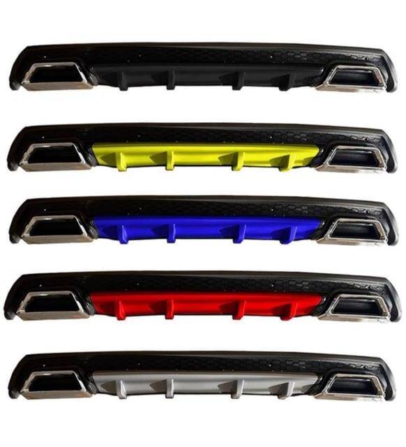 Difüzör Kare Çift Çıkış Turbo Üniversal Sarı - 1