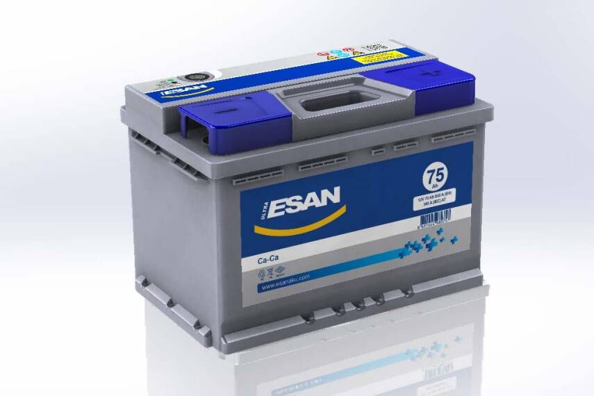 Esan 12V 75 Ah L3 Ca Tam Kapalı Akü 2 Yıl Garantili - 1