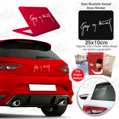 Gazi Mustafa Kemal İmza Sticker - 3
