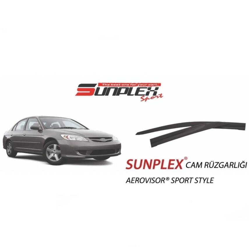 Honda Civic 2001-2006 Cam Rüzgarlığı Sunplex - 1