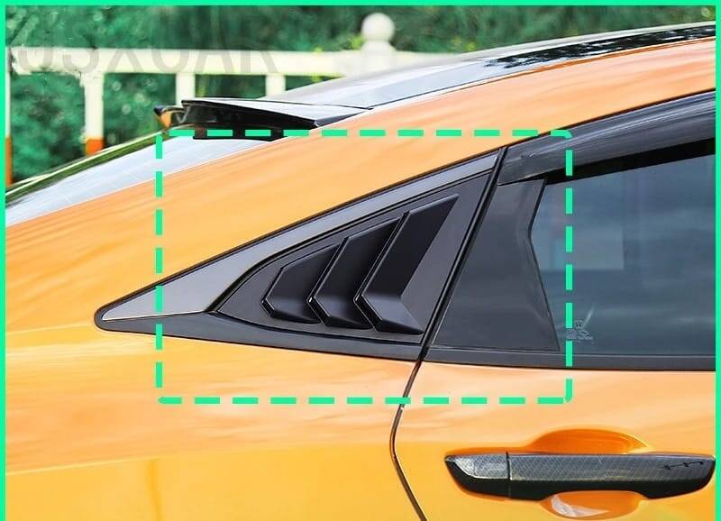 Honda Civic Fc5 Arka Kelebek Cam Rüzgarlığı Mat Siyah - 9