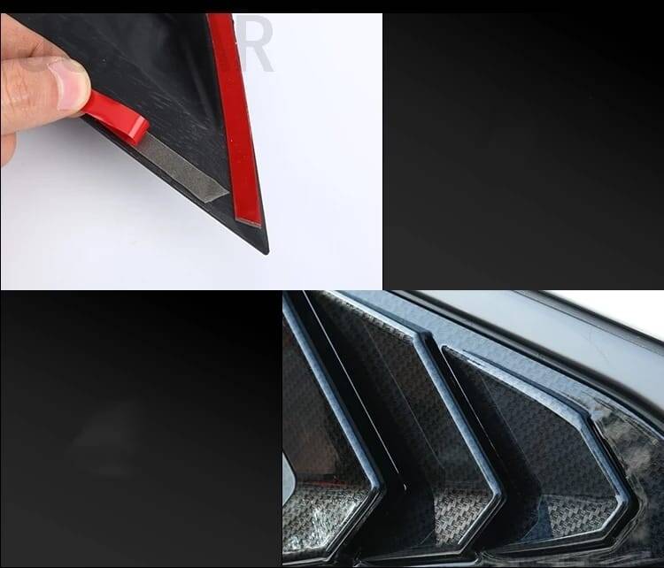 Honda Civic Fc5 Arka Kelebek Cam Rüzgarlığı Parlak Siyah - 5