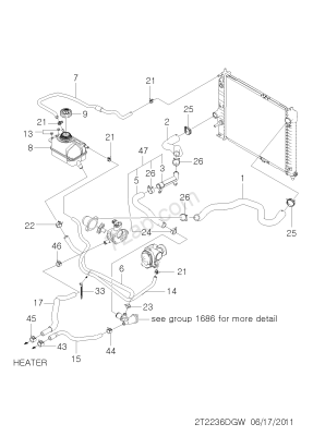 Hortum Termostat Borusu Aveo 1.2 16V Ahtapot Boru 96814910 - GM