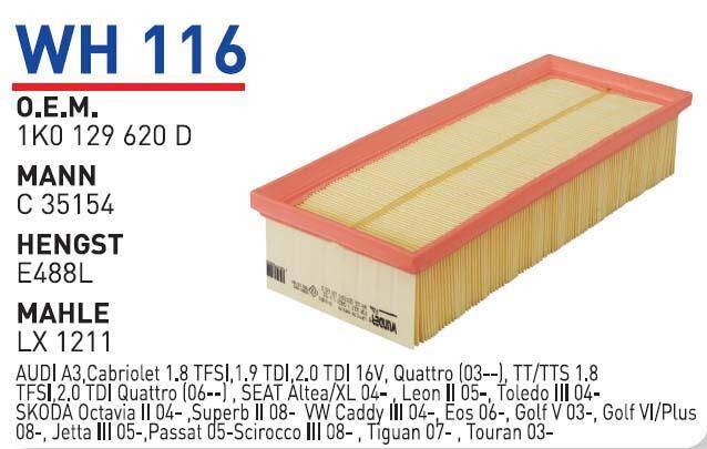 Hava Filtresi Golf Caddy Jetta - 1