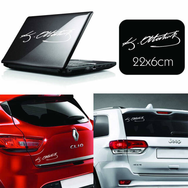 K. Atatürk İmzası Sticker 3 Renk - 4