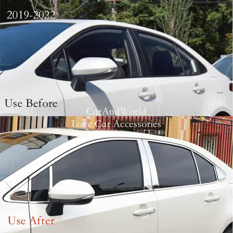 Kapı Direk Komple Krom Kaplama Set Corolla 2019 Sonrası E210 Kasa 16 Prc - 3