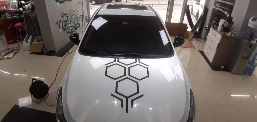 Kaput Üzeri Bal Peteği Sticker - 3