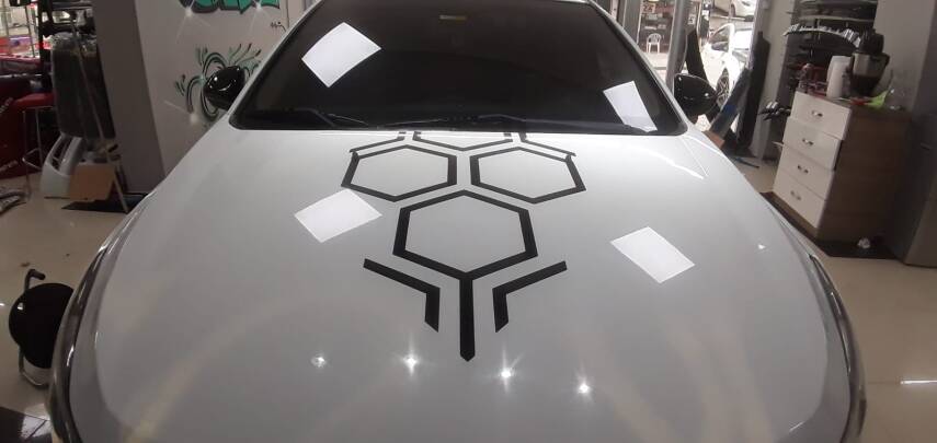 Kaput Üzeri Bal Peteği Sticker - 4