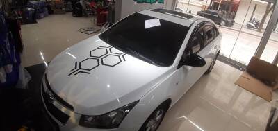 Kaput Üzeri Bal Peteği Sticker - 6