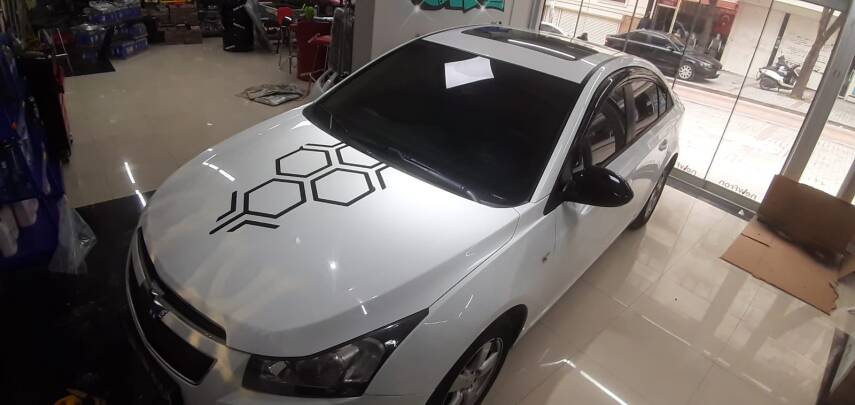 Kaput Üzeri Bal Peteği Sticker - 6