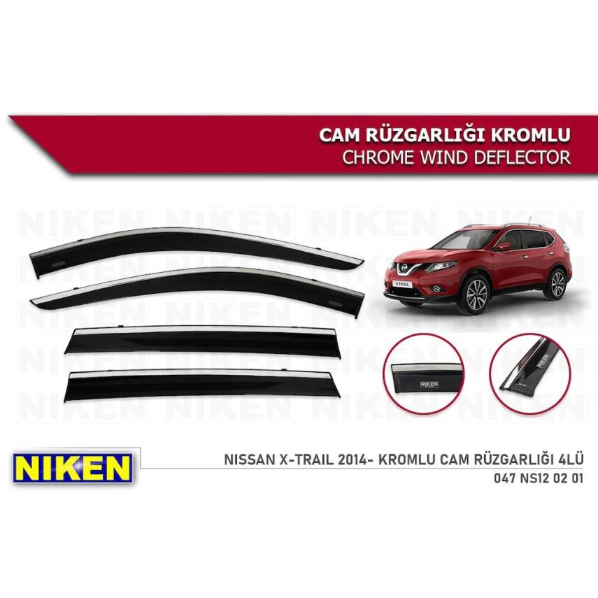 Nissan X-Trail Kromlu Cam Rüzgarlığı Niken - 1