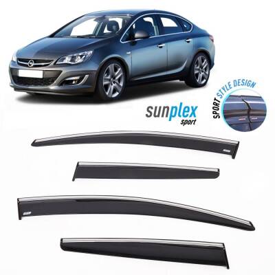 Opel Astra J 2010-2020 Plus Cam Rüzgarlığı Kromlu Sunplex - SUNPLEX