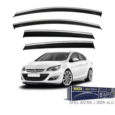 Opel Astra J Sedan 2009 Kromlu Cam Rüzgarlığı 4 Lü NİKEN - NİKEN