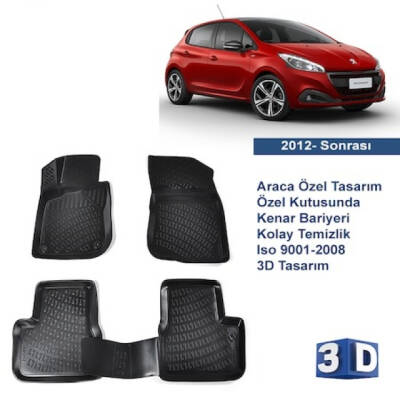 Peugeot 208 2012 Sonrası Havuzlu Paspas Takımı - UMT AUTO PARTS