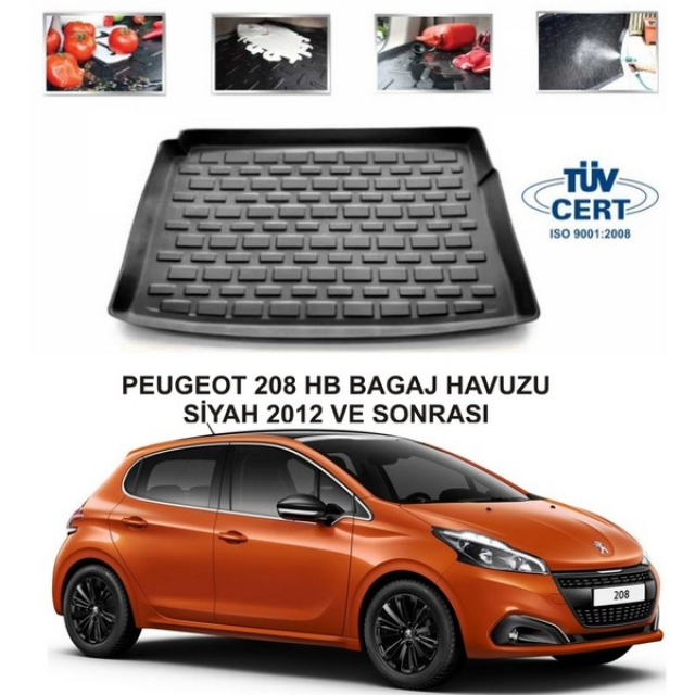 Peugeot 208 Bagaj Havuz Paspas 2012 Sonrası - 1